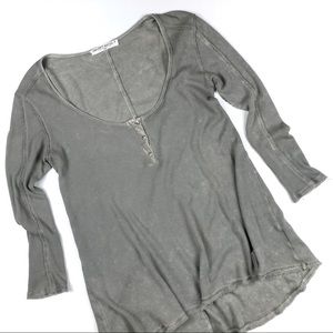 Project Social T Gray Waffle Thermal Top